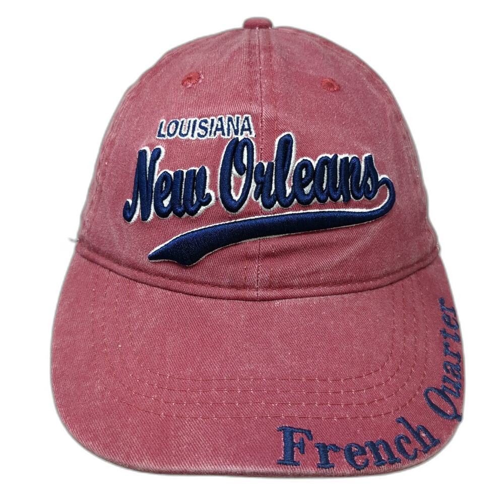 Lucky 7 Baseball Cap Red Blue White One Size New Orleans Louisiana Strapback Hat